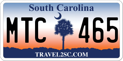 SC license plate MTC465