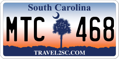 SC license plate MTC468