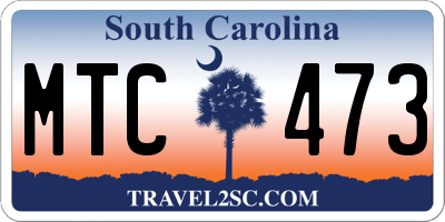 SC license plate MTC473