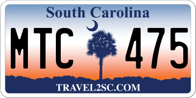 SC license plate MTC475