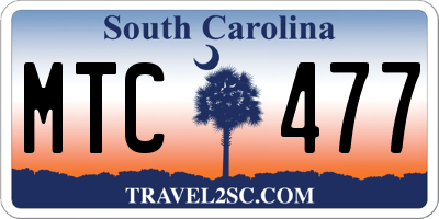 SC license plate MTC477