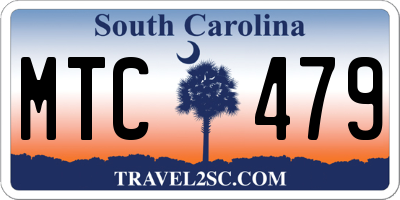 SC license plate MTC479