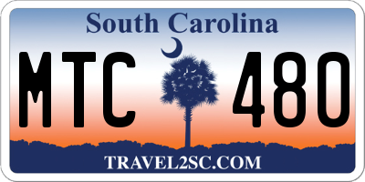 SC license plate MTC480