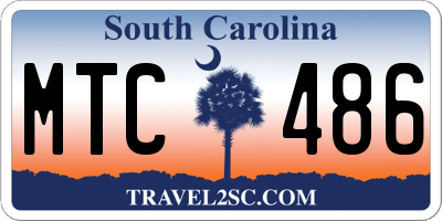 SC license plate MTC486