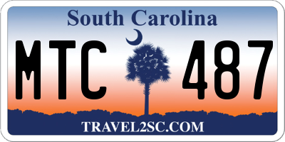 SC license plate MTC487