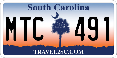 SC license plate MTC491
