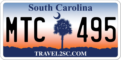 SC license plate MTC495