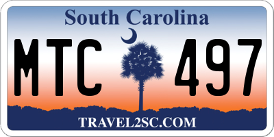 SC license plate MTC497