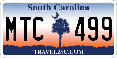 SC license plate MTC499