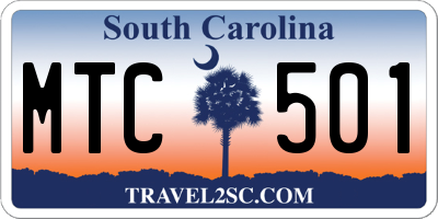SC license plate MTC501