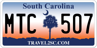 SC license plate MTC507