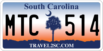 SC license plate MTC514