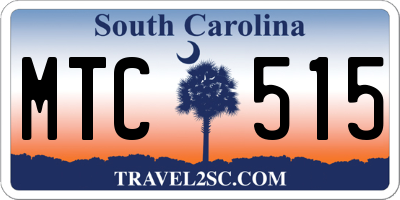 SC license plate MTC515