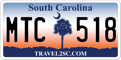 SC license plate MTC518