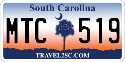 SC license plate MTC519