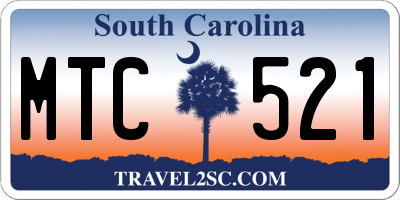 SC license plate MTC521