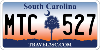 SC license plate MTC527