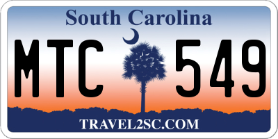 SC license plate MTC549