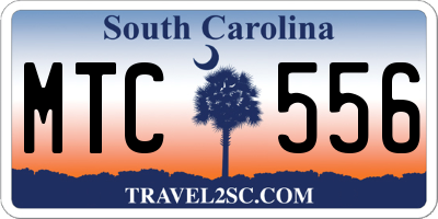 SC license plate MTC556