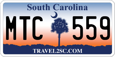 SC license plate MTC559