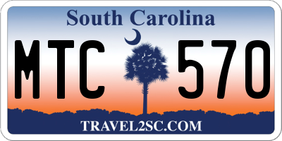 SC license plate MTC570