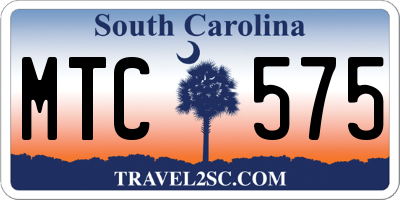 SC license plate MTC575