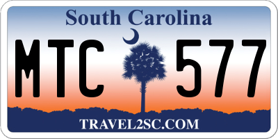 SC license plate MTC577