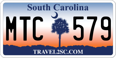 SC license plate MTC579