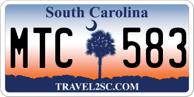SC license plate MTC583