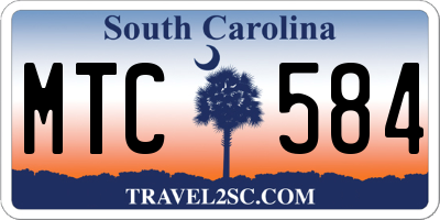 SC license plate MTC584