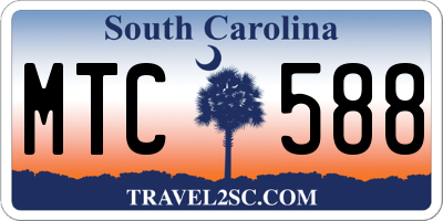 SC license plate MTC588
