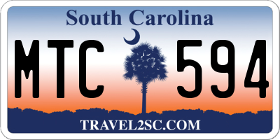 SC license plate MTC594
