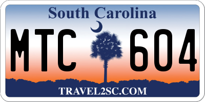 SC license plate MTC604