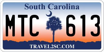 SC license plate MTC613