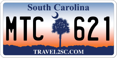 SC license plate MTC621