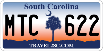 SC license plate MTC622