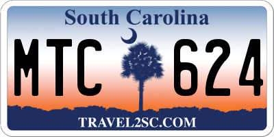 SC license plate MTC624