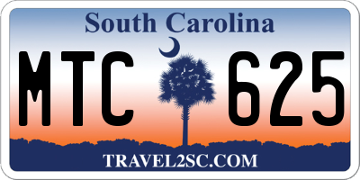 SC license plate MTC625