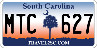 SC license plate MTC627