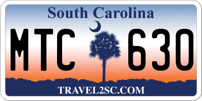 SC license plate MTC630