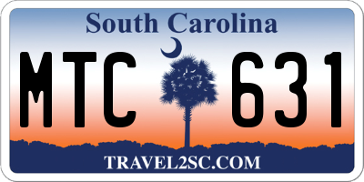 SC license plate MTC631