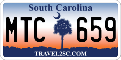 SC license plate MTC659