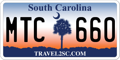 SC license plate MTC660