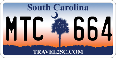 SC license plate MTC664