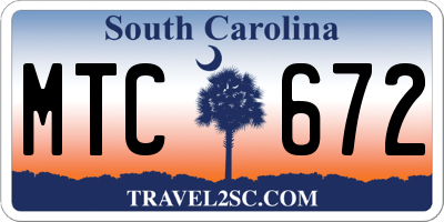 SC license plate MTC672