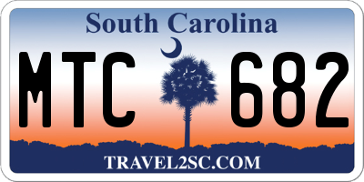 SC license plate MTC682