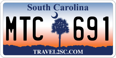 SC license plate MTC691