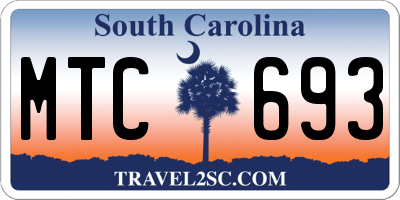 SC license plate MTC693
