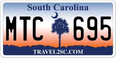 SC license plate MTC695