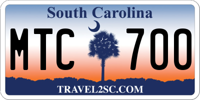 SC license plate MTC700